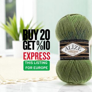 Filato Alize Superlana Klasik, Filato acrilico, Filato per maglieria, Filato acrilico, Filato di lana, Maglia a mano, Filato invernale, Filato Superlana Classic