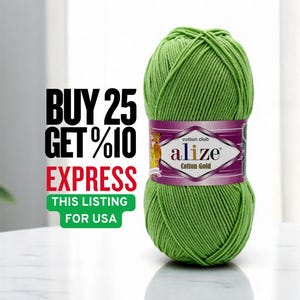 Alize Cotton Gold Yarn: DK Weight, Soft Knit Crochet Thread