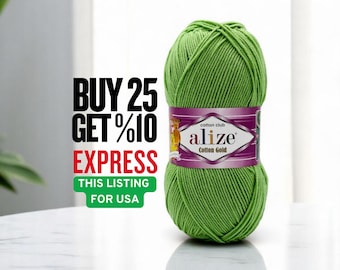 Alize Cotton Gold Yarn: DK Weight, Soft Knit Crochet Thread