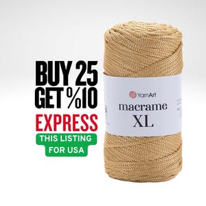Yarnart Macrame XL Polyester Rope: Home Decor, Bag, Basket