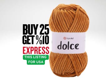 Yarnart Dolce Velvet Yarn: Super Bulky Micro-Polyester Chenille