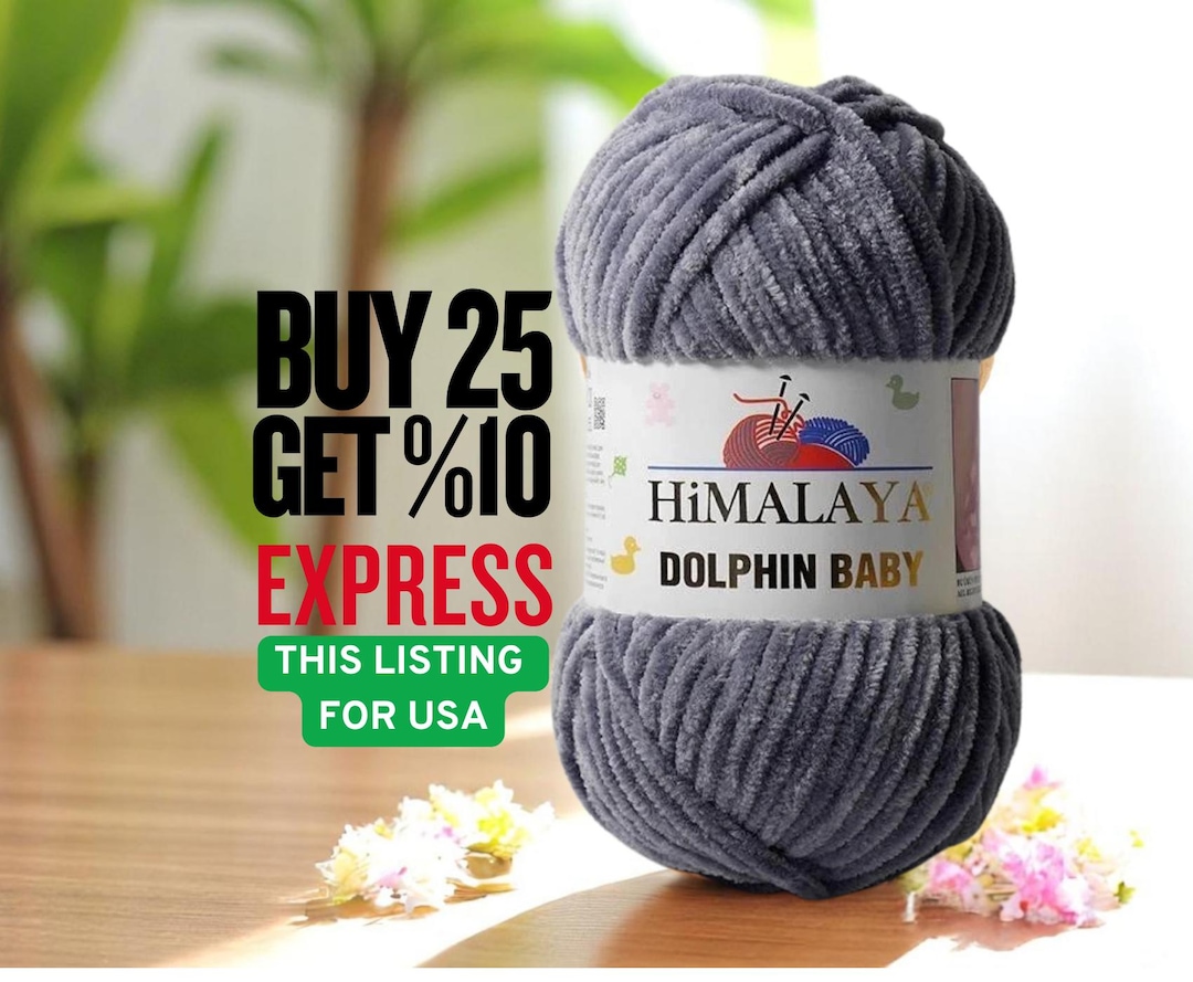 Himalaya Dolphin Baby Velvet Yarn: Super Bulky Micro Polyester Chenille ...