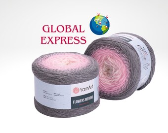 YarnArt Flowers Merino: Gradient Wool Blend Cake Yarn