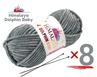Himalaya Dolphin Baby Yarn, 8 Pcs, Baby Yarn, Knitting Baby, Velvet Yarn, Scarf Yarn,  Yarn, Wool,  Autumn - Winter Season, Amigurumi Yarn