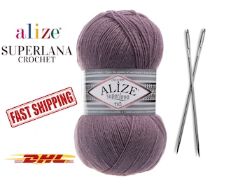 Alize Superlana Tig Yarn,  Crochet Yarn, Wool blend Yarn  Wool - Acrylic,  Acrylic Classic yarn, Superlana Tıg