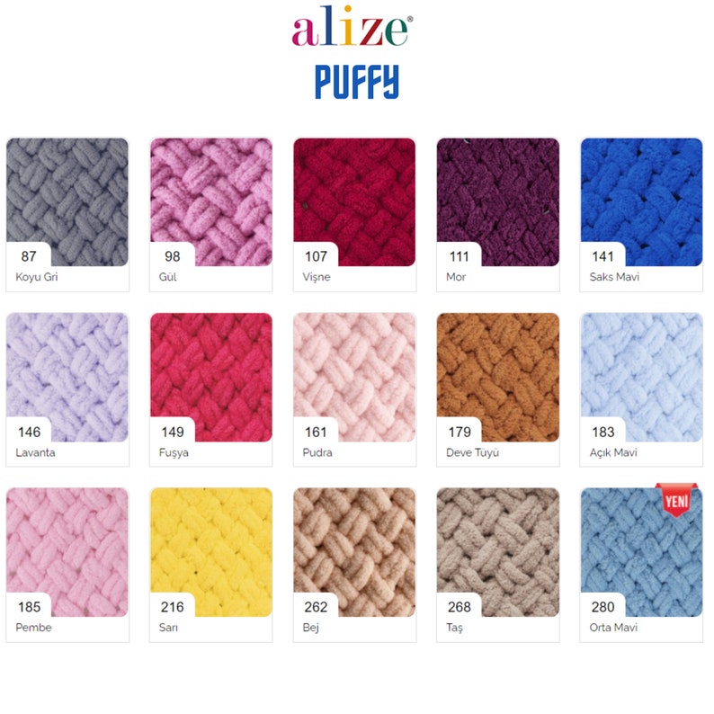 Alize Puffy, Blanket Yarn, Baby Yarn, Velvet Yarn, Bulky Yarn, Easy Knitting Yarn, No Hook, No Needle, Finger Yarn, Hand Knitting Yarn image 4