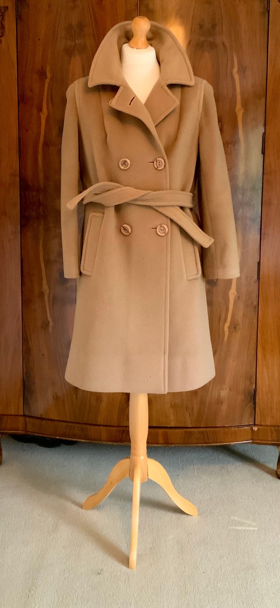 1950s Crombie Wool Camel Coat Woman’s Double Breasted… Gem
