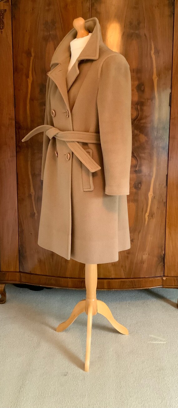 1950s Crombie Wool Camel Coat Woman’s Double Breasted… Gem