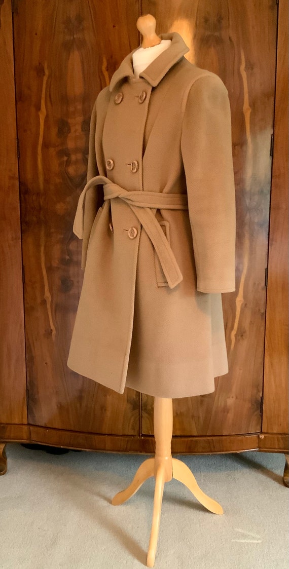 1950s Crombie Wool Camel Coat Woman’s Double Breasted… Gem