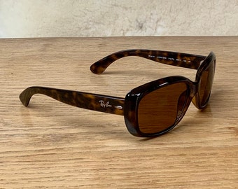 1990s Grunge RayBan Jackie Ohh Made in Italy Women's Sunglasses with case Tortoiseshell brown shades Prescription lenses