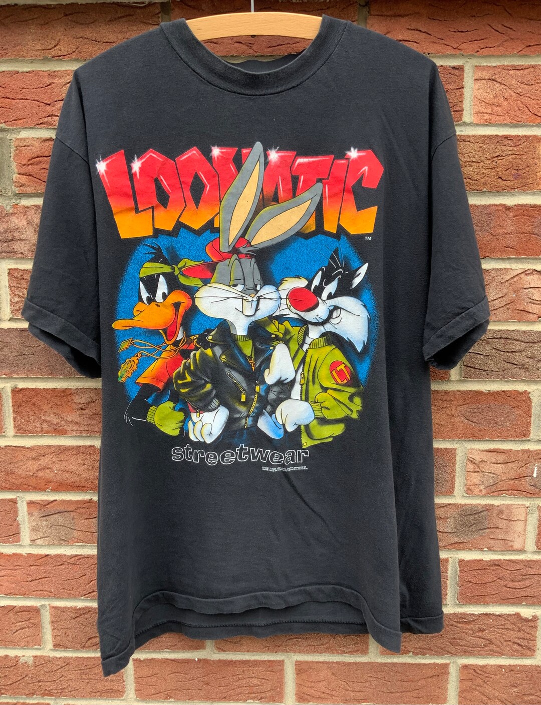 Vintage Original 1992 Looney Tunes Loonatic Single Stitch T