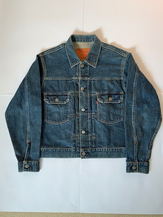 Rare 94 Japanese 71507XX Levi's Type II 2 Big E Denim Jacket Vtg