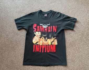 Rare 1990 Samhain Initium vintage t shirt Danzig Misfits Eerie Von Glenn Danzig goth alternative punk