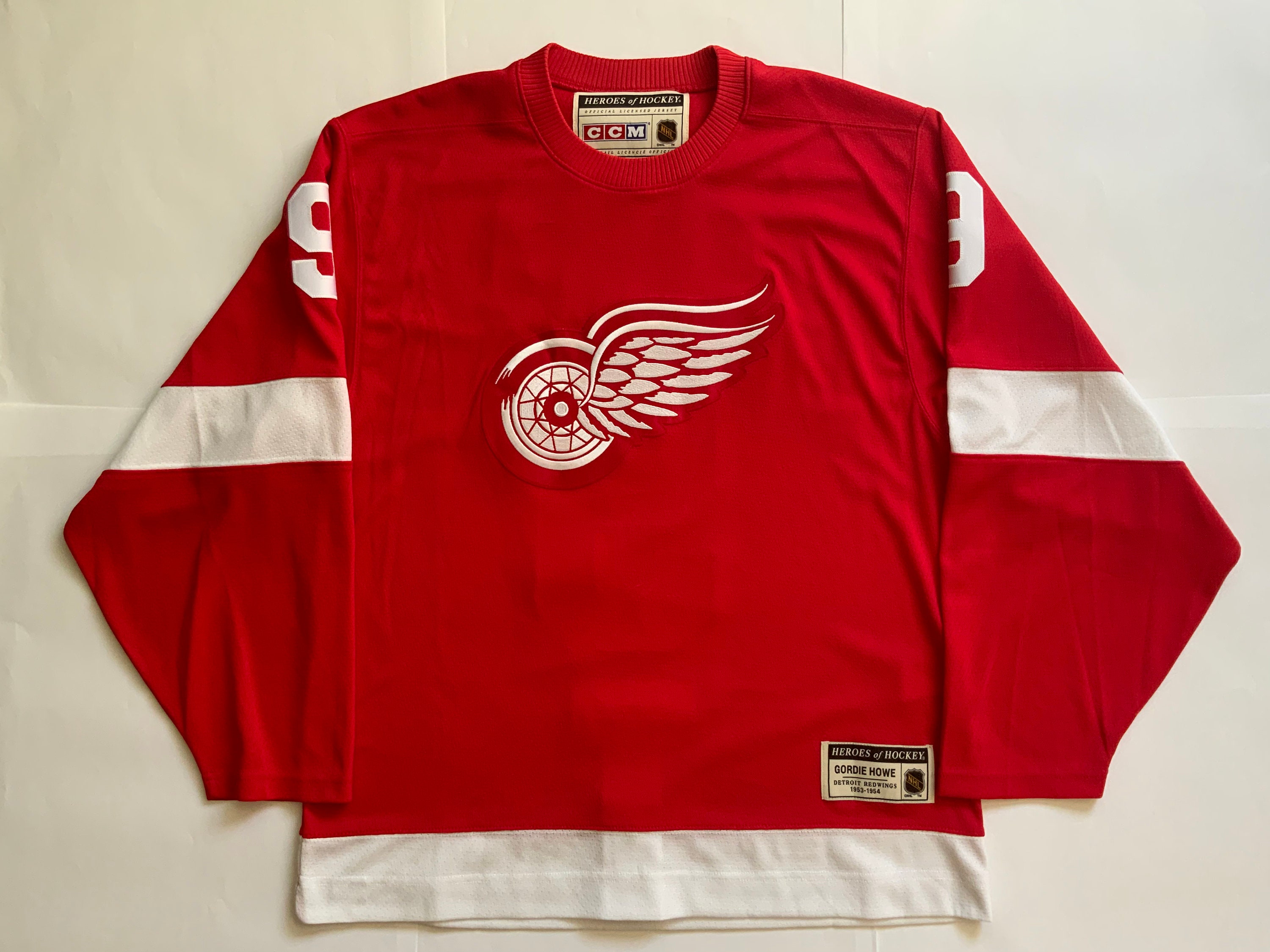 CCM Gordie Howe Detroit Red Wings NHL Hockey Jersey Vintage Red
