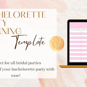 Bachelorette Party Spreadsheet | Bridal Party | Bachelorette Planner | Bridesmaid Party | Maid of Honor Plan | Google Sheets