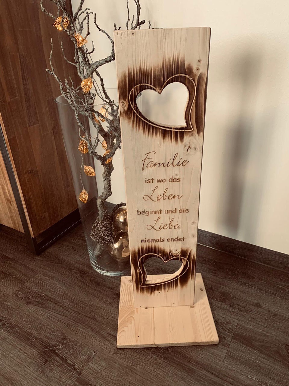 Holz Deko Schild mit Spruch Familie ist wo das Etsy