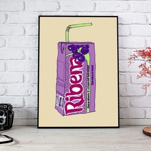 Ribena Soft Drink Pop Art Print | Kitchen Pop Art | British Wall Art | Poster