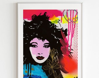 Kate Bush Pop Art Giclee Print: 80s British Music