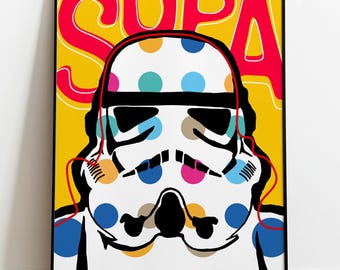Stormtrooper Pop Art Print: Star Wars Film Poster
