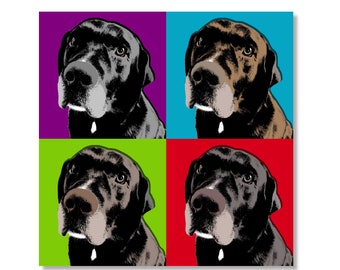 Custom Pop Art Pet Portrait: Andy Warhol Style Print