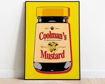 Colman's Mustard Pop Art Print: Brighton & Hove Kitchen Decor