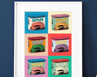 Warhol Spam Pop Art Print: Kitchen Wall Decor