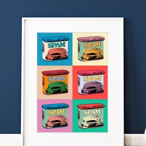 Warhol Spam Pop Art Print | Kitchen Art | British Wall Art | Poster