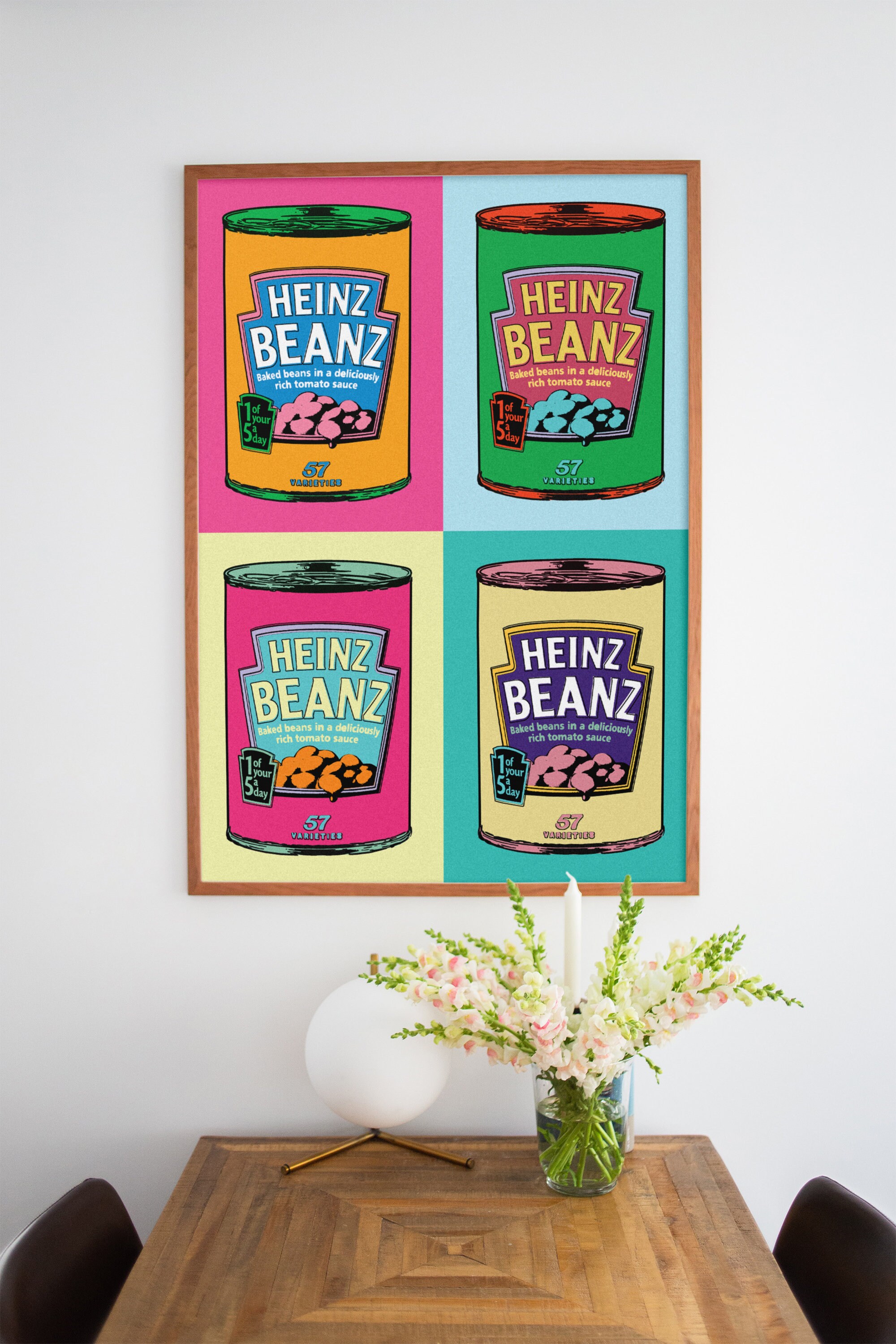 Warhol Baked Beans Pop Art Print Kitchen Pop Art British Etsy UK