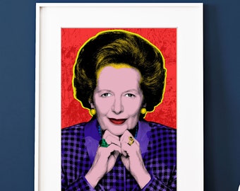 Warhol Margaret Thatcher Pop Art Print | Prime Minister | British Wall Art | Political Poster