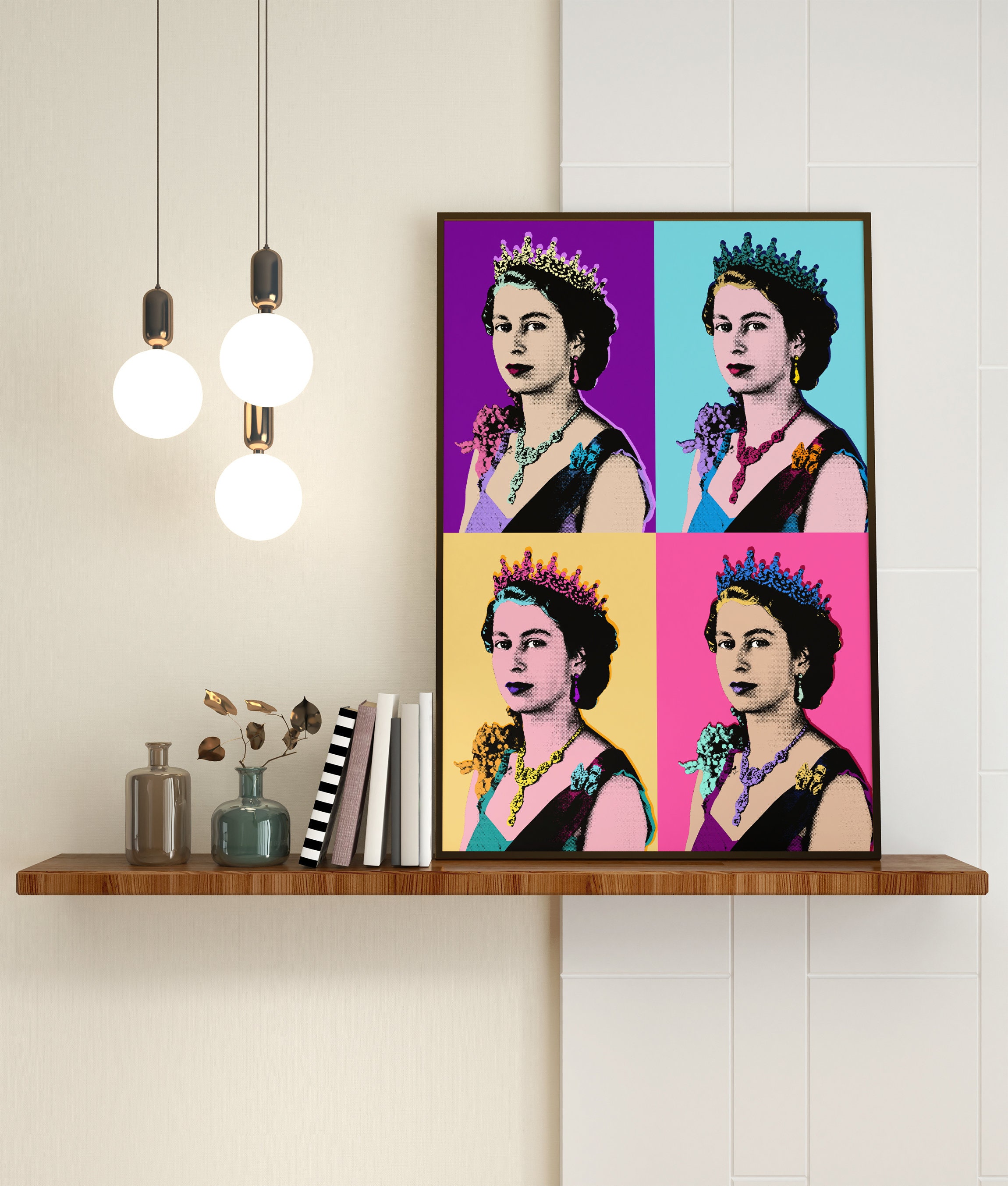 Warhol Queen Elizabeth Pop Art Print Commemorative Art Etsy UK