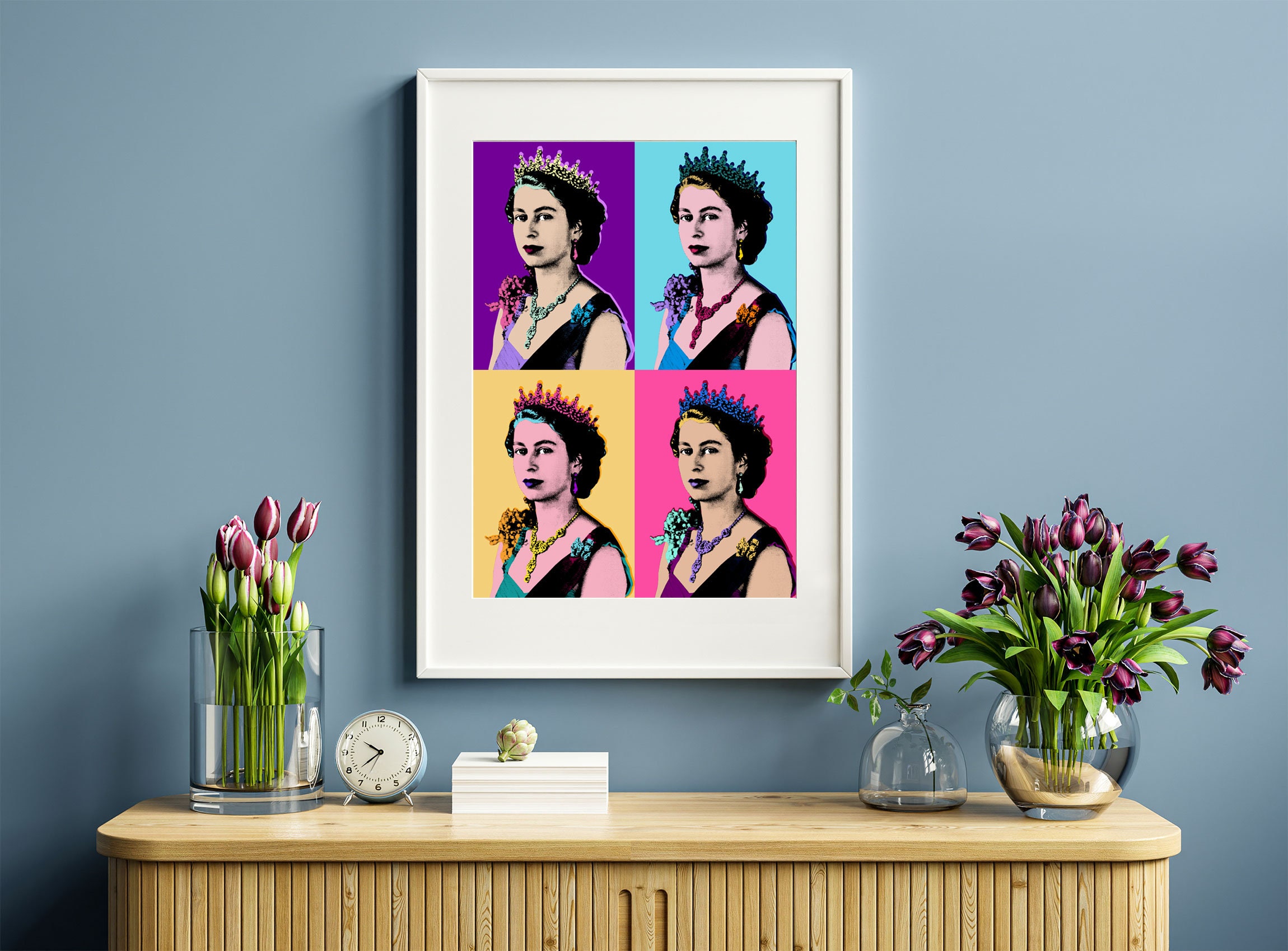 Warhol Queen Elizabeth Pop Art Print Commemorative Art - Etsy UK