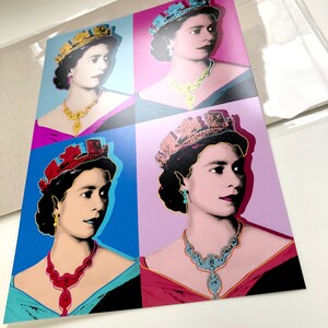 Warhol Queen Elizabeth Pop Art Print | Royal Jubilee Art | British Wall ...