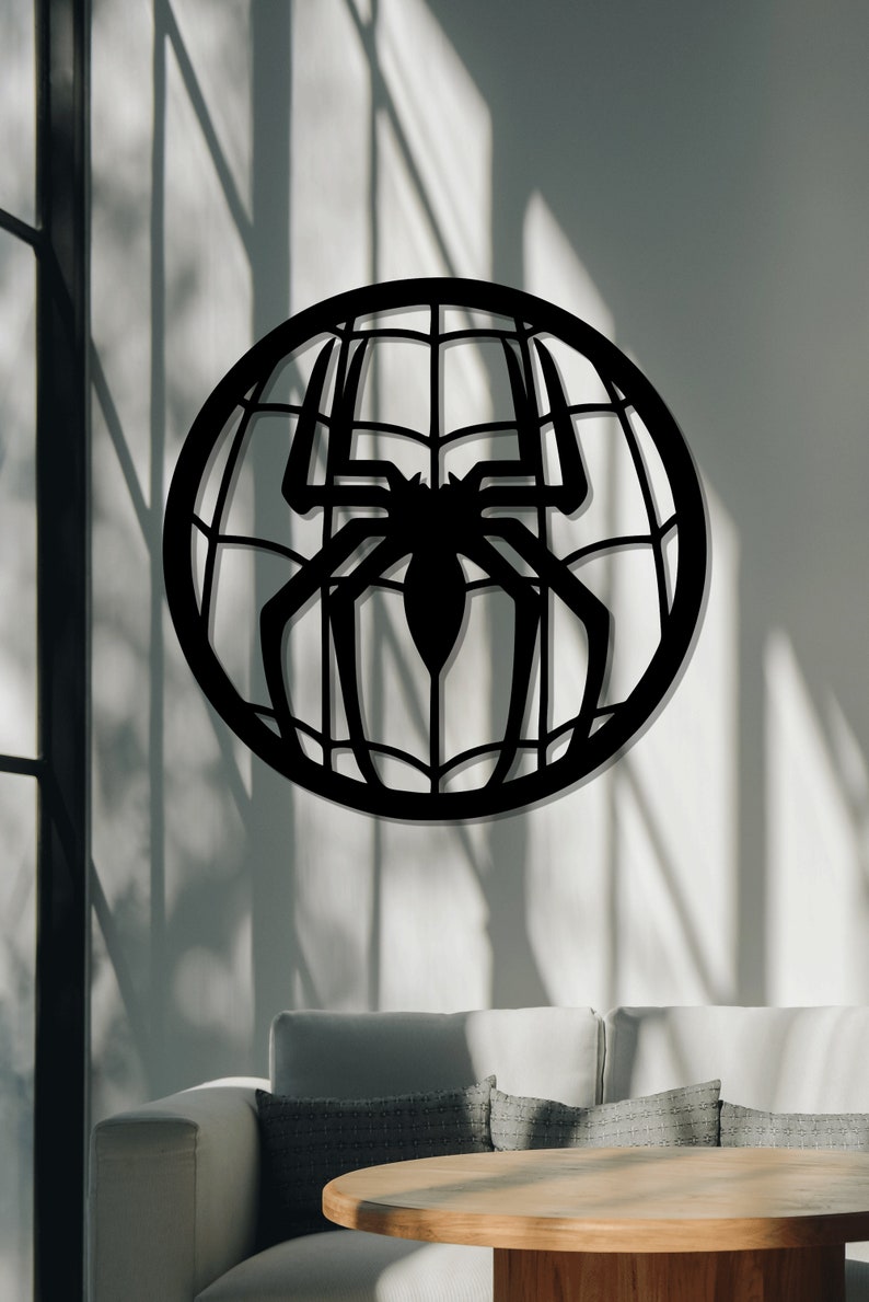Spider Spider Man Wall Art Laser Cut Svg Dxf Pdf Silhouette Etsy