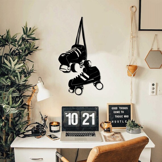 Skates Metal Wall Art Wall Decor Wall Hangingwall Decor Etsy