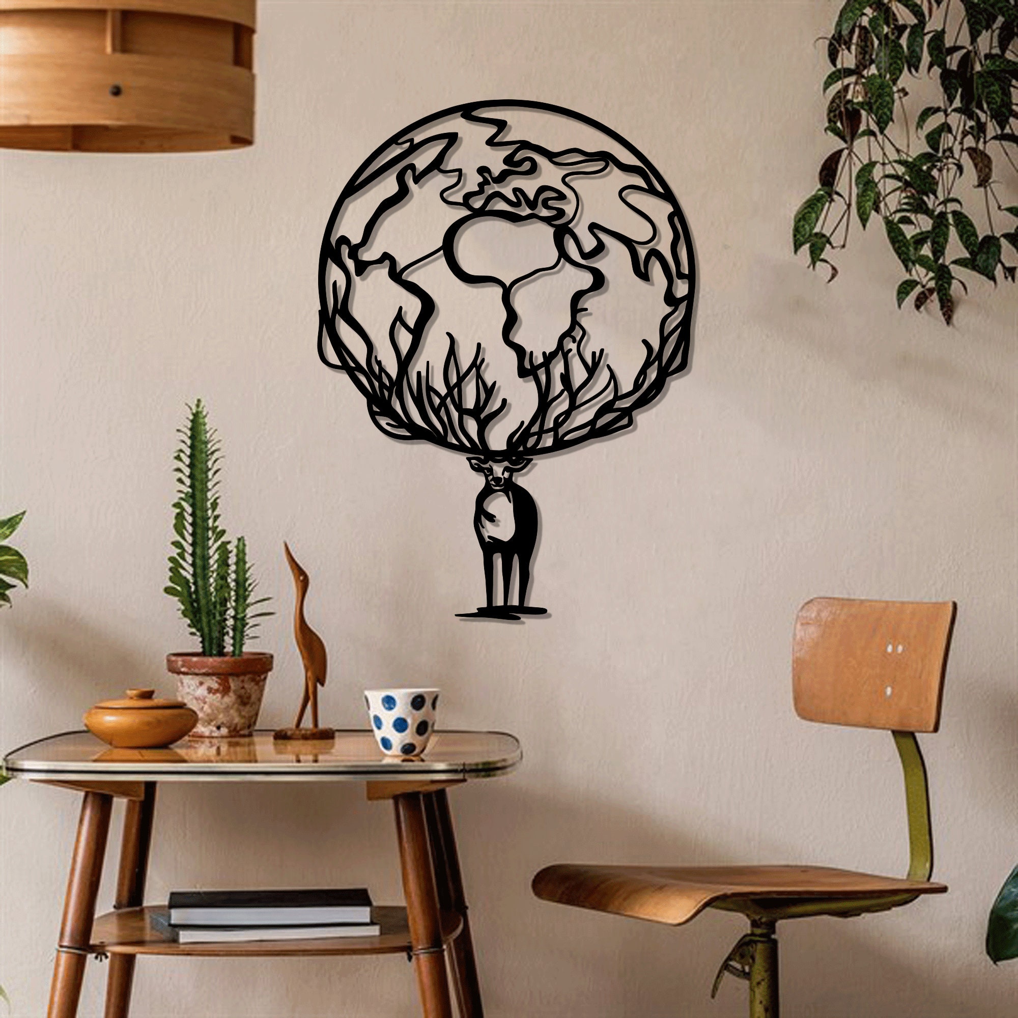 World Globe Wall Art Laser Cut Svg Dxf Pdf Silhouette File Etsy UK