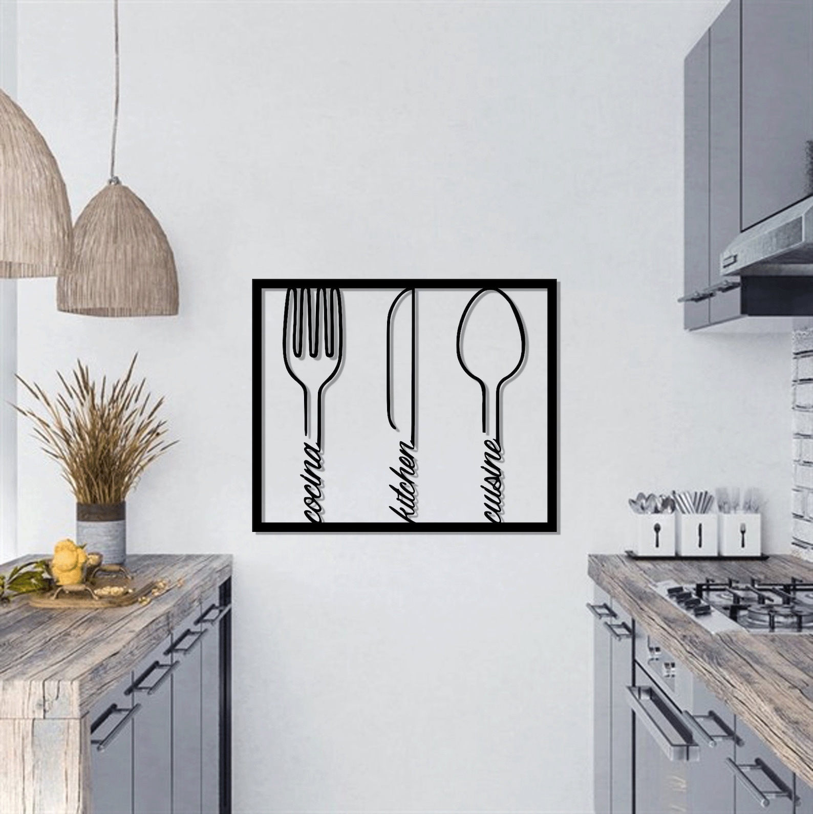 Kitchen Cuisine Laser Cut Dxf Files Wall Art Sticker Etsy