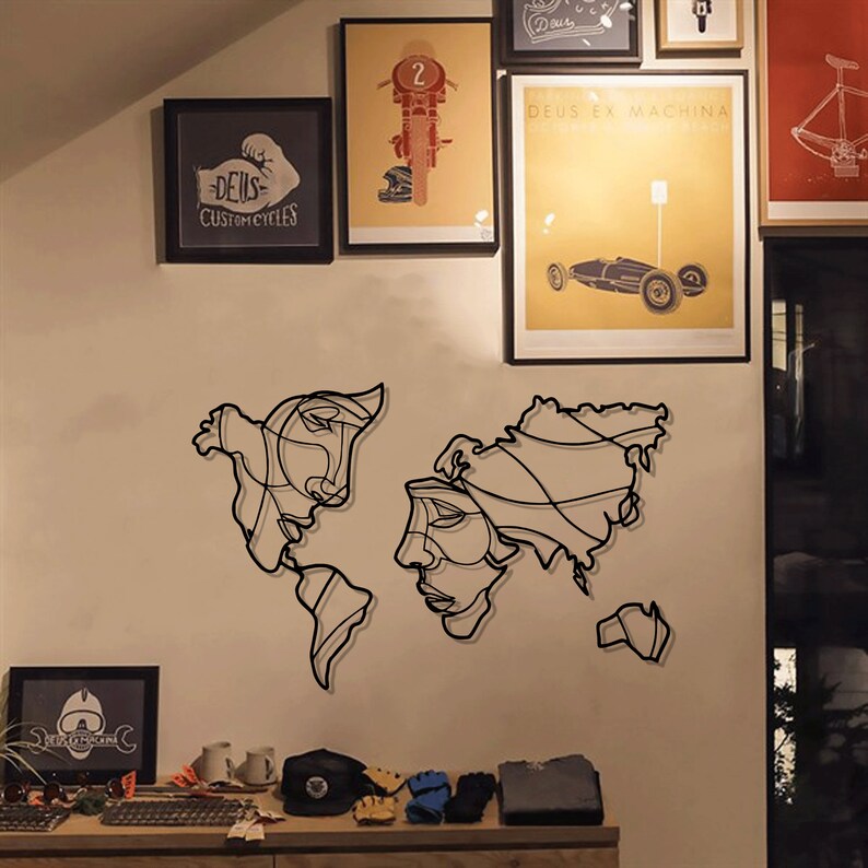 World Map Faces Svg Laser Cut Files Dxf Glowforge Printable - Etsy Ireland