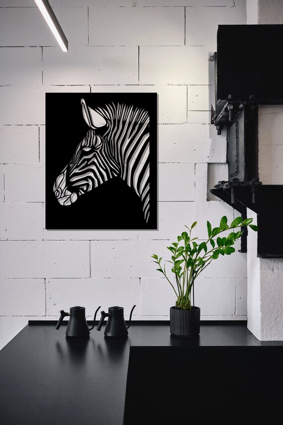 Zebra Metal Wall Art Wall Decor Wall Hanging Wall Decor Etsy