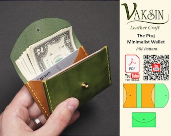The Ptuj Leather Snap Wallet PDF Pattern, Cardholder Template (Digital Download)