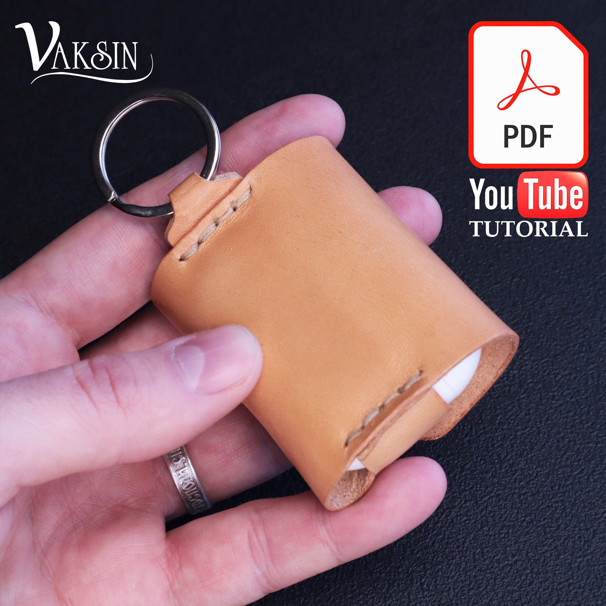 DIY Leather Airpods Case Download PDF Pattern With Video Tutorial/best