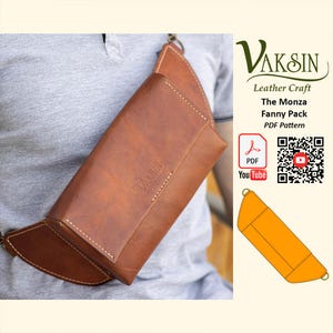 Monza Bauchtasche PDF Schnittmuster Leder, Gürteltasche Schnittmuster, Leder Bauchtasche Schnittmuster Vorlage, Leder Bauchtasche PDF, Leder DIY, Vaksin