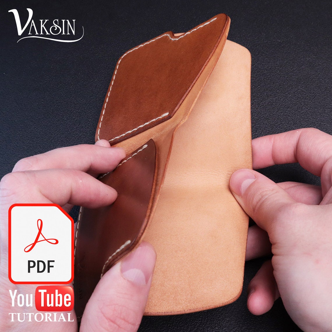 DIY Leather Wallet Download PDF Pattern With Video Tutorial/best Gift