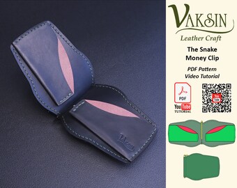 Snake Money Clip Leather Wallet PDF Pattern