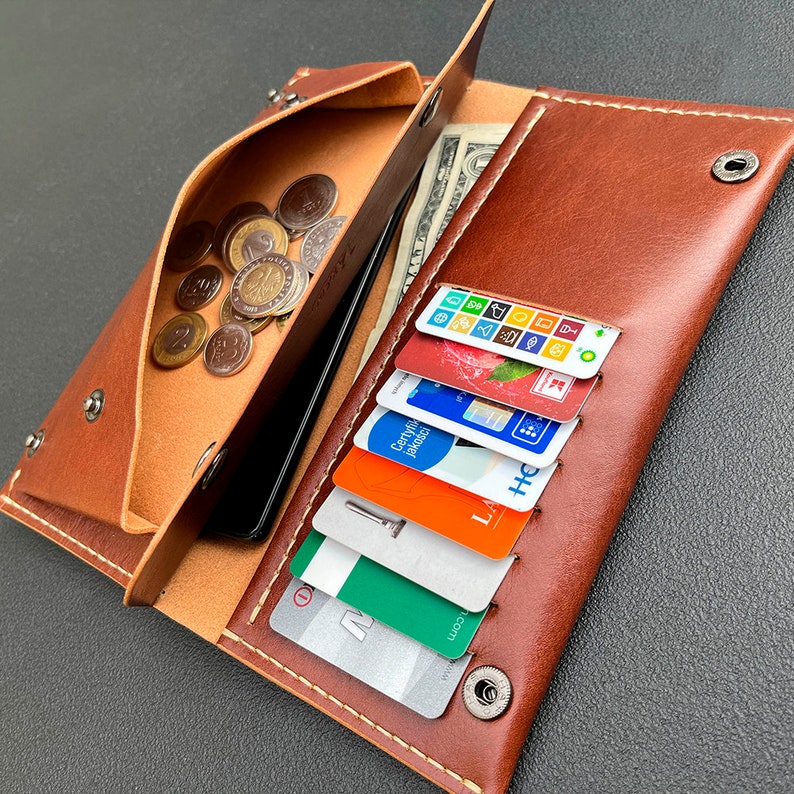 The Bonn Leather Wallet PDF Pattern, Long Wallet Pattern, Wallet ...