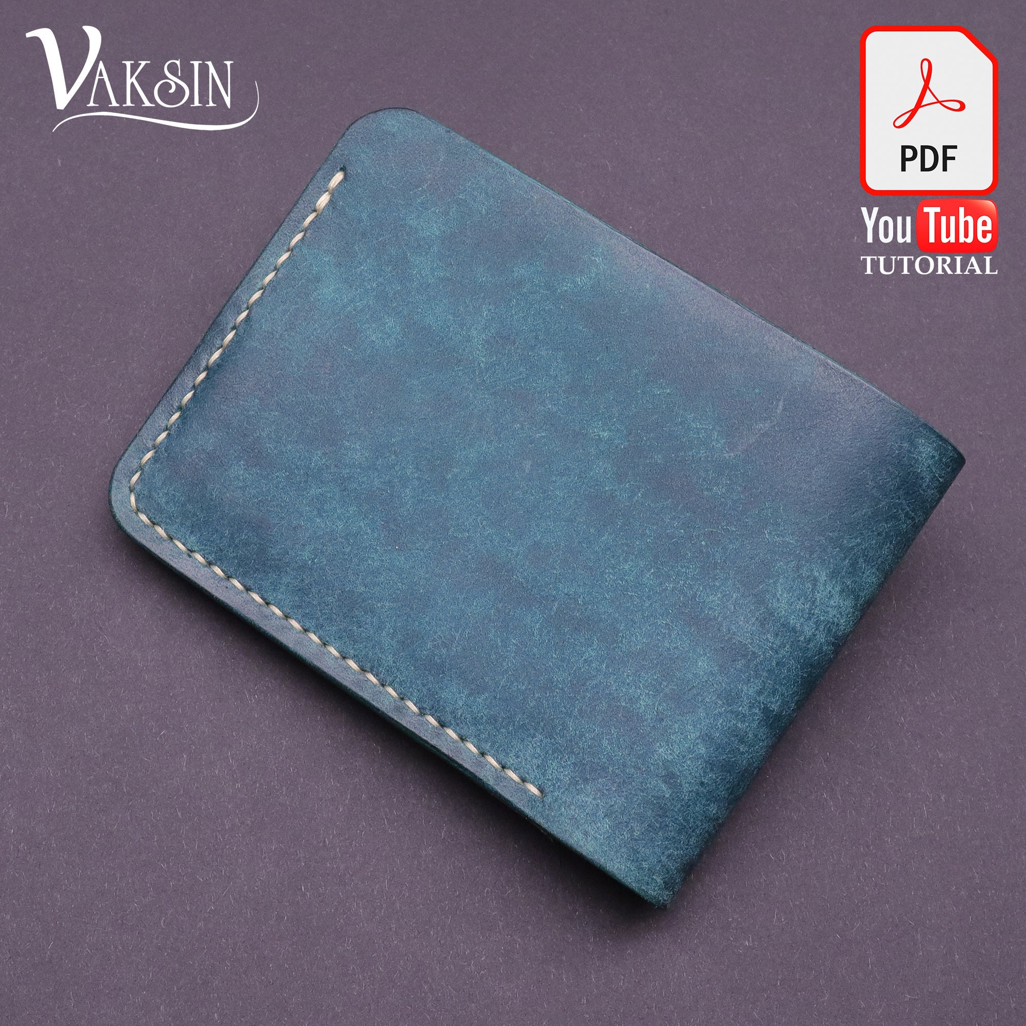 DIY Leather Wallet Download PDF Pattern With Video Tutorial/best Gift ...