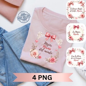 Mejor Mamá del Mundo PNG | Spanish Mother’s Day Sublimation Design | Día de la Madre Shirt Graphic | Mom Clipart | Latina PNG File | Bundle