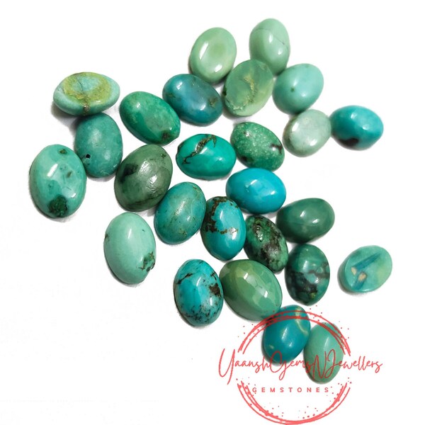 Natural Tibetan Turquoise Oval Loose Calibrated Cabochons 3x5,4x6,5x7, 6x8, 7x9, 8x10, 9x11, 10x12, 10x14, 12x16, 13x18, 15x20 MM