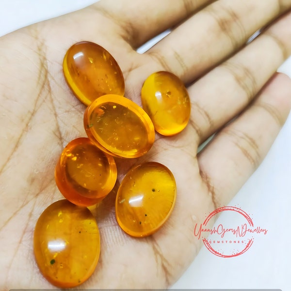 AAA+ Quality of Baltic Amber oval Cabochon Loose Making Jewelry 6x8,7x9,8x10,9x11, 10x12, 10x14, 12x16, 13x18, 15x20, 16x22, 18x25 MM
