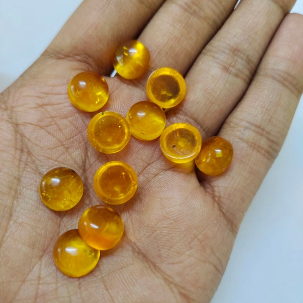 Top Quality of Baltic Amber Round Loose Calibrated Jewelry Cabochons Size 5,6,7,8,9,10,11, 12, 13, 14, 15, 16, 18, 20, 22, 24,25 mm