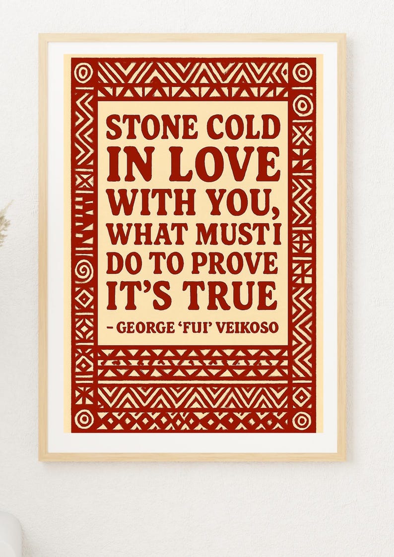 Fiji Island Reggae Tribute Wall Art | Digital Print With Stone Cold ...